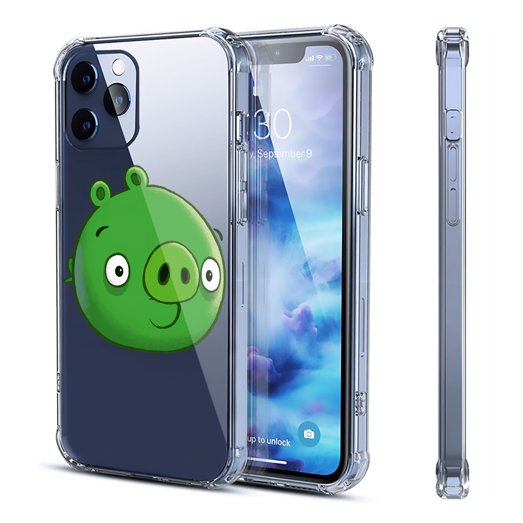 （画像用） Angry Birds アングリーバード 【iPhone 12シリーズ対応】透明スマホケース（クリアソフトケース）